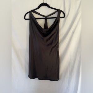 Canton Walker Women’s Cowl Neck Backless Halter Tie Dress Size L